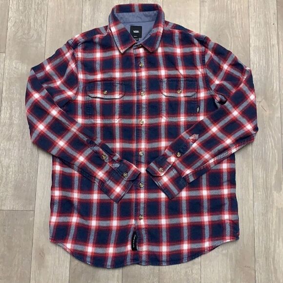 Mens Vans “Off‎ The Wall” Classic Fit Button Up Longsleeve Shirt - Picture 1 of 6